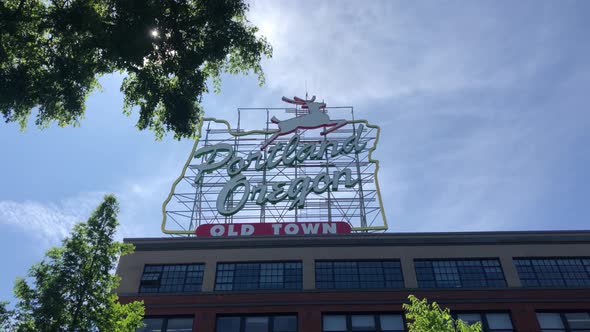 Portland Oregon White Stag Sign alt