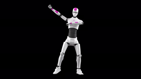 Female Cyborg Robot Dance Performance