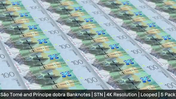 São Tomé and Principe Banknotes Money / dobra / Currency Db / STN / 5 Pack - 4K alt