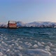 Flying low over the sea in Sommaroy village near Tromso, northern Norway, Arctic - VideoHive Item for Sale