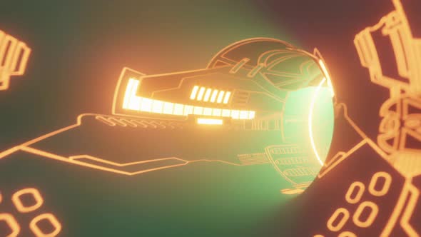 Abstract Technology Tunnel Colorful VJ Loop alt