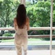 Slow Motion Woman Going Terrace Luxury Bedroom in Bungalow Resort Chiang Mai Province Thailand - VideoHive Item for Sale