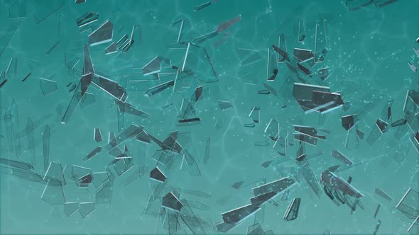 Gray Background with Glass Shards