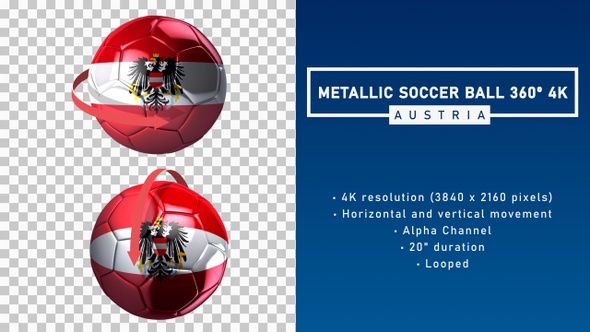 Metallic Soccer Ball 360º 4K - Austria