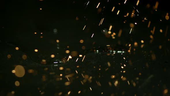 Sparks in ultra slow motion 1500fps on a reflective surface - SPARKS PHANTOM 025 alt