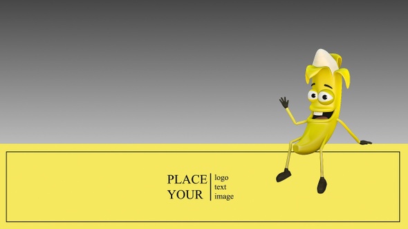 Banana Advertises The Company By Sitting And Greeting alt
