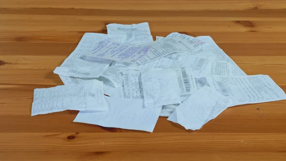 Paper Receipt Pile