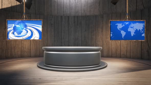 3D Virtual News Studio Background A50014 alt