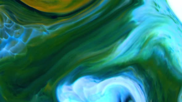 Colorful Liquid Ink Colors Blending Burst Swirl Fluid 74
