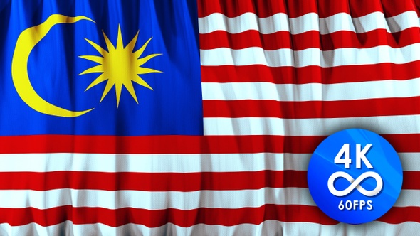 Flag loop MALAYSIA |4K| 60fps