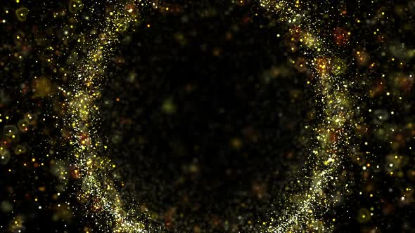 Gold Glitter Particles And Halo Valentine's Day Overley alt