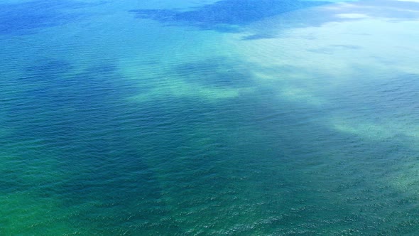 4K, Sea waves on the beautiful aerial view drone. Flight over sea. alt