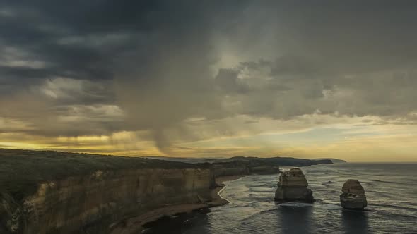 Timelapse of rain on Australian coast alt