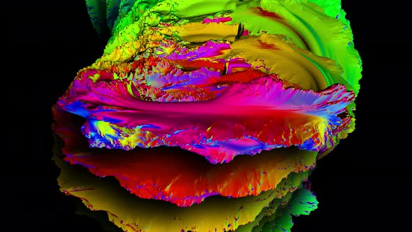 Rainbow textured abstract object
