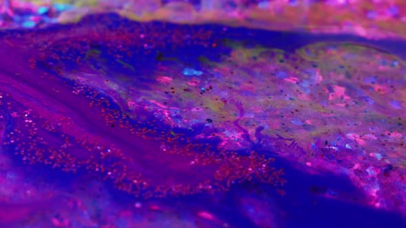 Creative Art Fluid Magic Painting Process Purple, Stock Footage | VideoHive