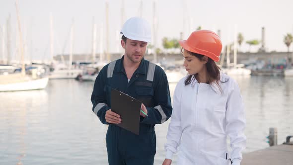 Port State Inspectors Working Together in Marina alt