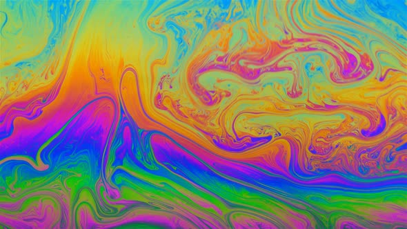 Multi-colored Iris of a Soap Bubble in Motion, Stock Footage | VideoHive