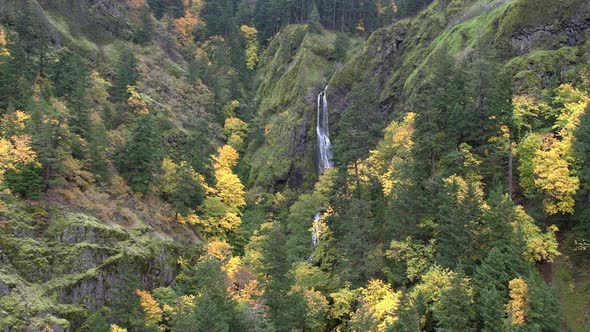 Aerial view of a waterfall alt