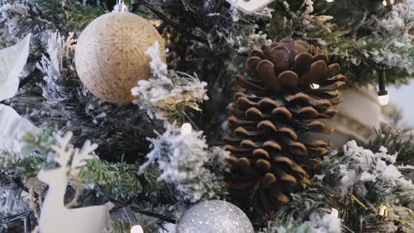 Close Up Christmas Tree Decorations