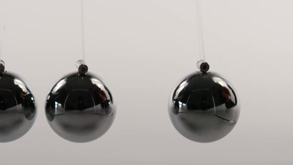 Close shot of Balance (Newton) balls
