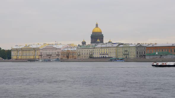 Embankment of Neva River in Saint Petersburg in Daytime