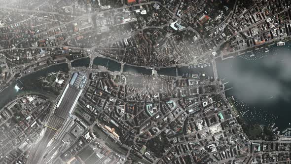 Zurich Seen from Space. 4K Version.