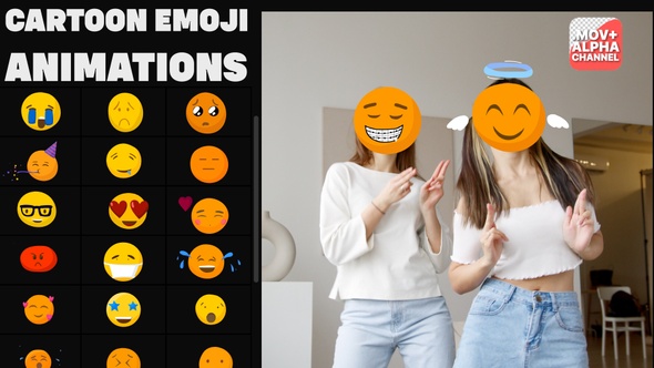 Cartoon Emoji Animations Pack | Motion Graphics