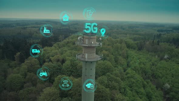 5G Network Tower Iot Internet Of Things Future Benefits Motion Graphics