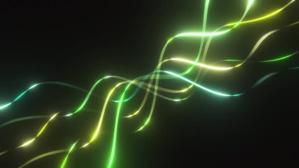 4k Colored Neon Ribbons Background 3