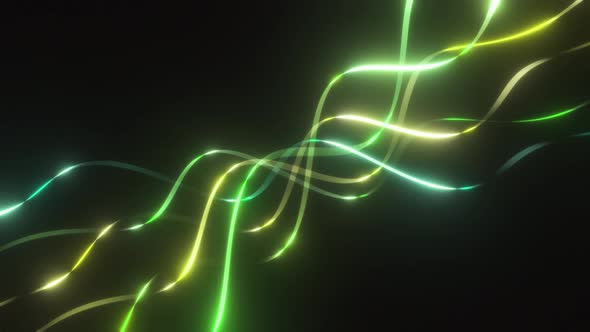 4k Colored Neon Ribbons Background 3, Motion Graphics | VideoHive