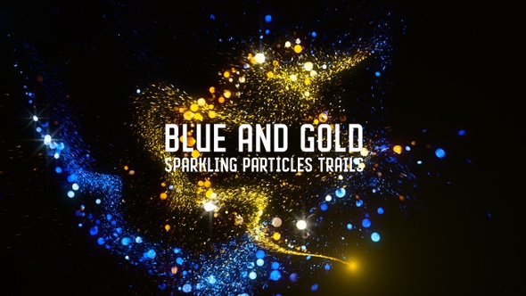 Gold and Blue Particles Trails
