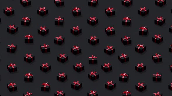 Dark background with gift boxes