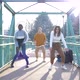 Three people dancing Hip-Hop on a bridge - VideoHive Item for Sale
