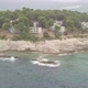 Rocky Shore With Apartments During The Storm. Aerial View From The Seaside. Flat Color - VideoHive Item for Sale