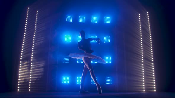 Creative Female Choreographer Setting a Ballet Performance, Dancing and Doing Various Moves in the alt