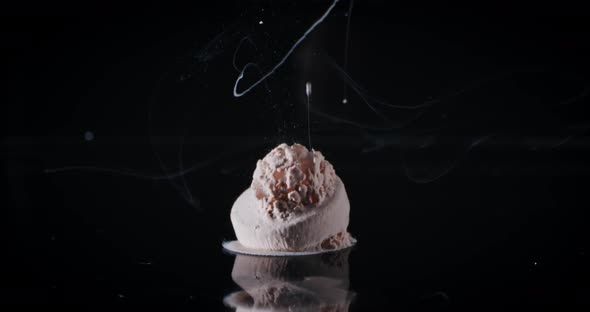 Timelapse of Pink Medicine Pill Capsule Dissolving in Water like a Decomposing Drug Capsule in Stoma alt