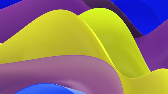 3d Abstract Colorful Shapes Wave V2