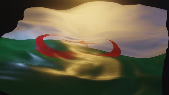 Algeria Flag Low Angle View