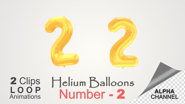 Celebration Helium Balloons With Number – 2