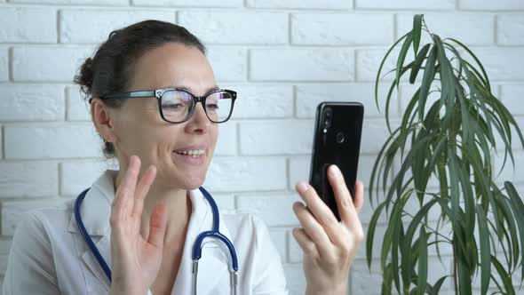 Medical speak on telephone.  alt