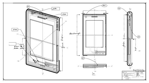 Smartphone Technical Drawing