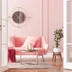 Entrance Of Living Room With Pink Sofa, Potted Plant And Coffee Table - VideoHive Item for Sale