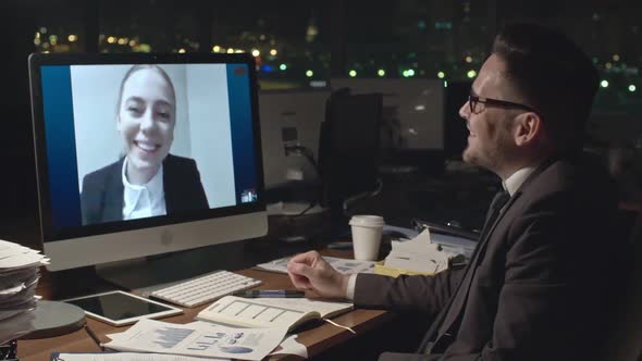 Late Night Business Video Call alt