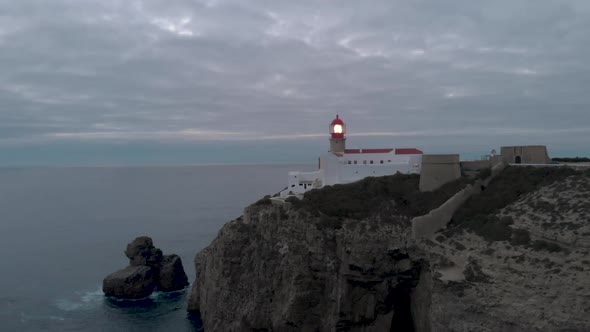 Lighthouse At Sunset