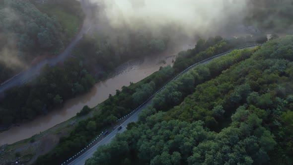 Highway And River View From The Clouds alt