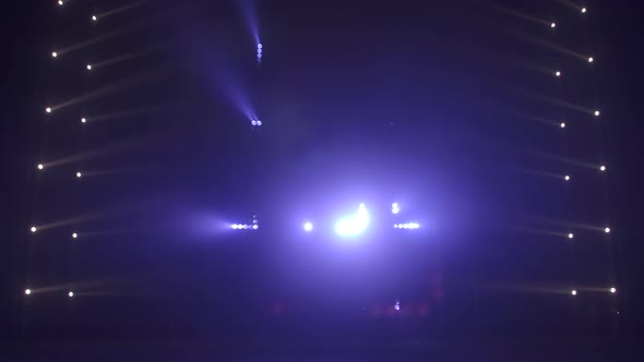 Stage with Spot Lighting, Shining Empty Scene for Holiday Show, Award Ceremony or Advertising on the alt