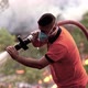 Firefighters Spray Water to Wildfire - VideoHive Item for Sale