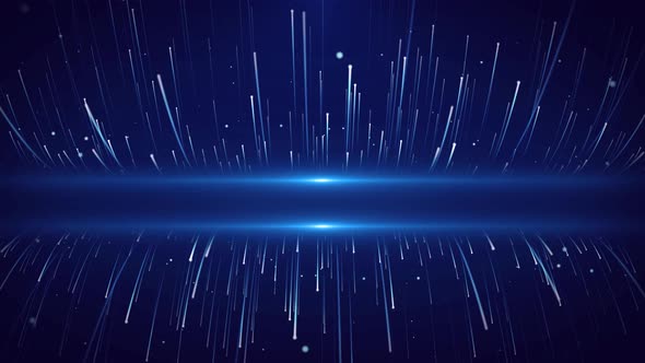 Blue Particles Light Rising Background