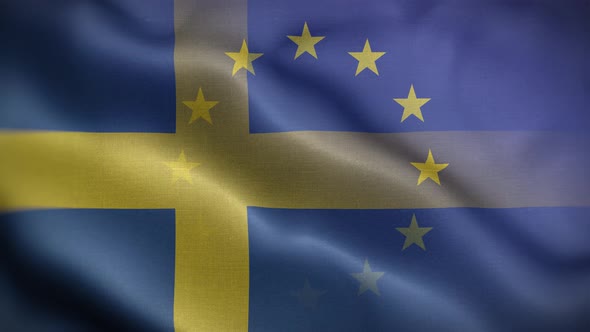 EU Sweden Flag Loop Background 4K