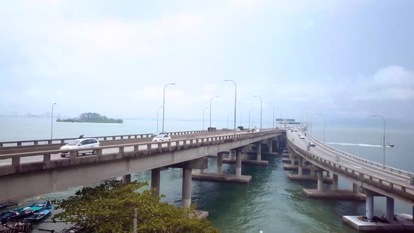 Penang Bridge Drone Shot 